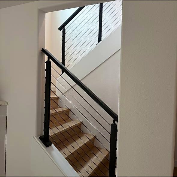 Cable railing staircase in Battle Ground WA
